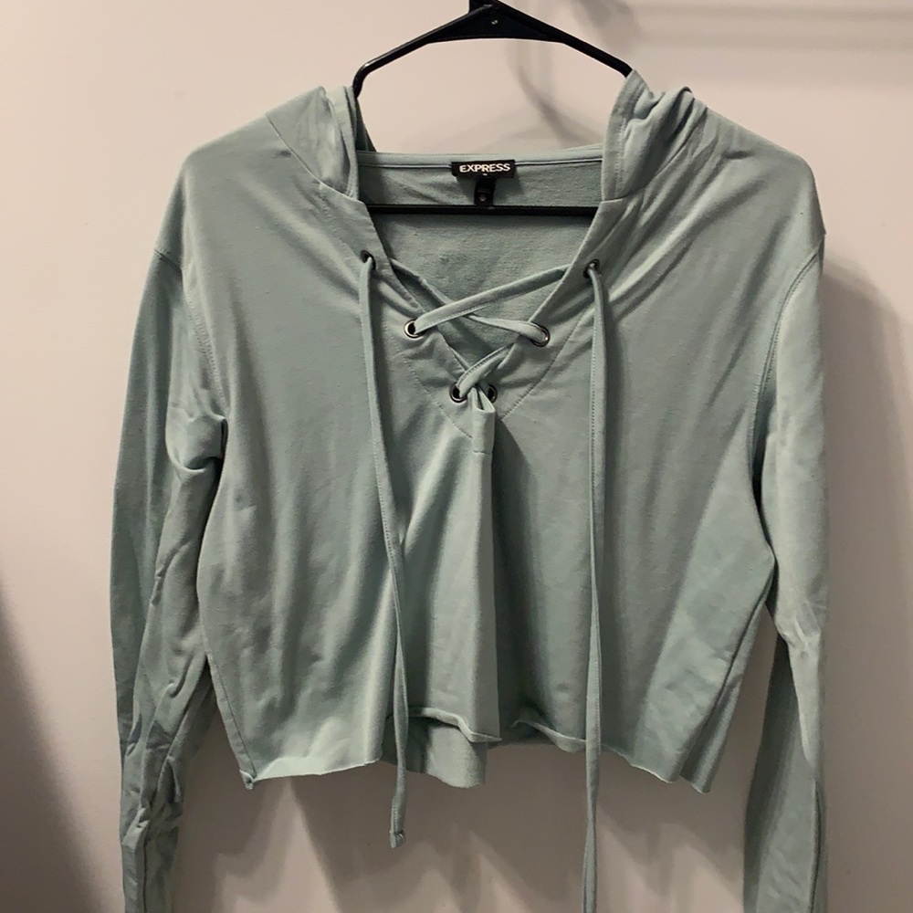 Express hooded crop top